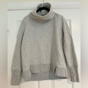 Athleta light grey funnel neck sweater. Size S.